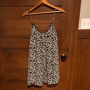 Floral Black Mini Dress